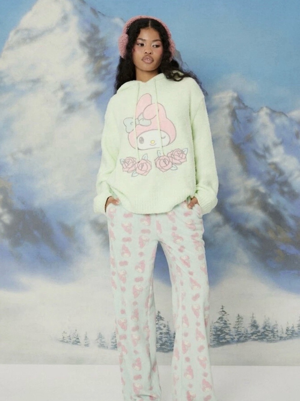 Hello Kitty X Forever 21 My Melody Fleece Fuzzy Pajama Pants Sanrio SZ Small NWT